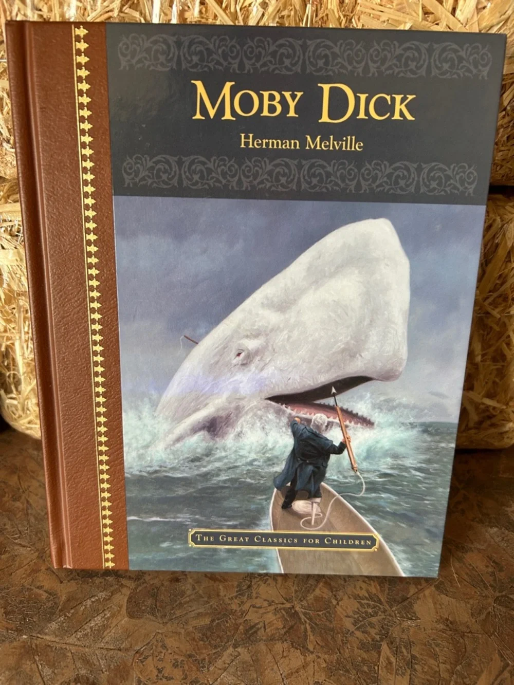 Vintage Moby Dick Hard Cover Book by Herman Melville